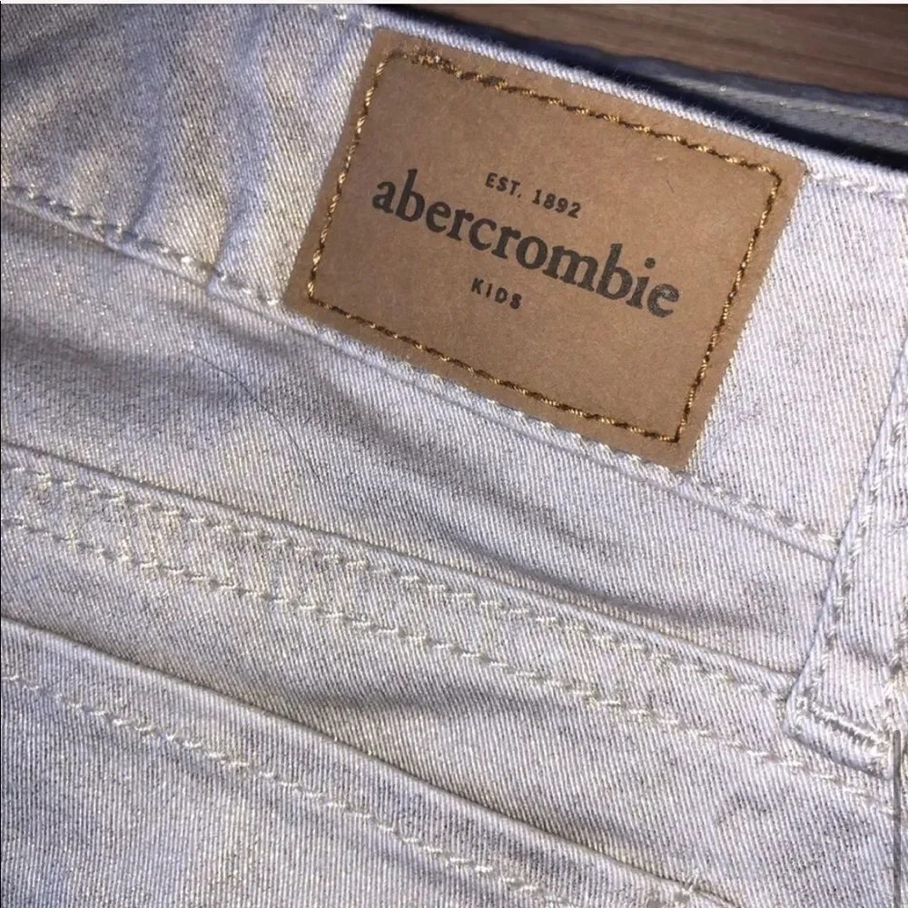Abercrombie Tan Shimmery Skinny Jeans